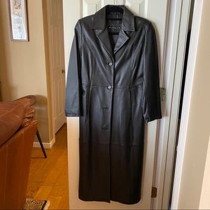 Winlit Long Leather Coat